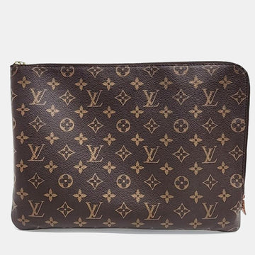 Brown Monogram Canvas Etui Voyage MM Clutch Bag