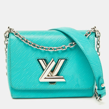 Turquoise Epi Leather Twist PM Bag