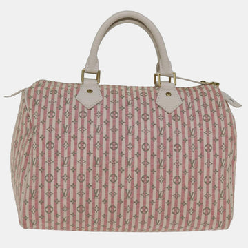 Pink Canvas Speedy 30 handbag