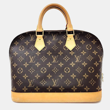 Brown Monogram Canvas Alma PM Satchel Bag