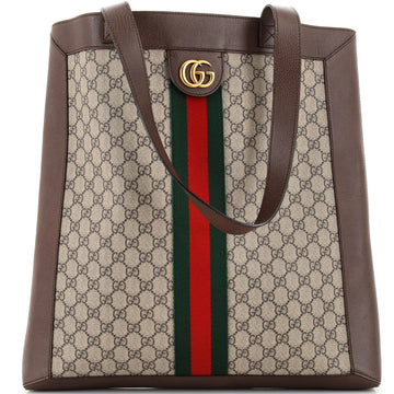 GUCCI Ophidia Soft Open Tote GG Coated Canvas Large