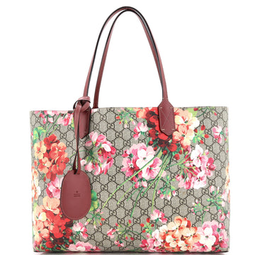 Reversible Tote Blooms VS Print Leather Medium