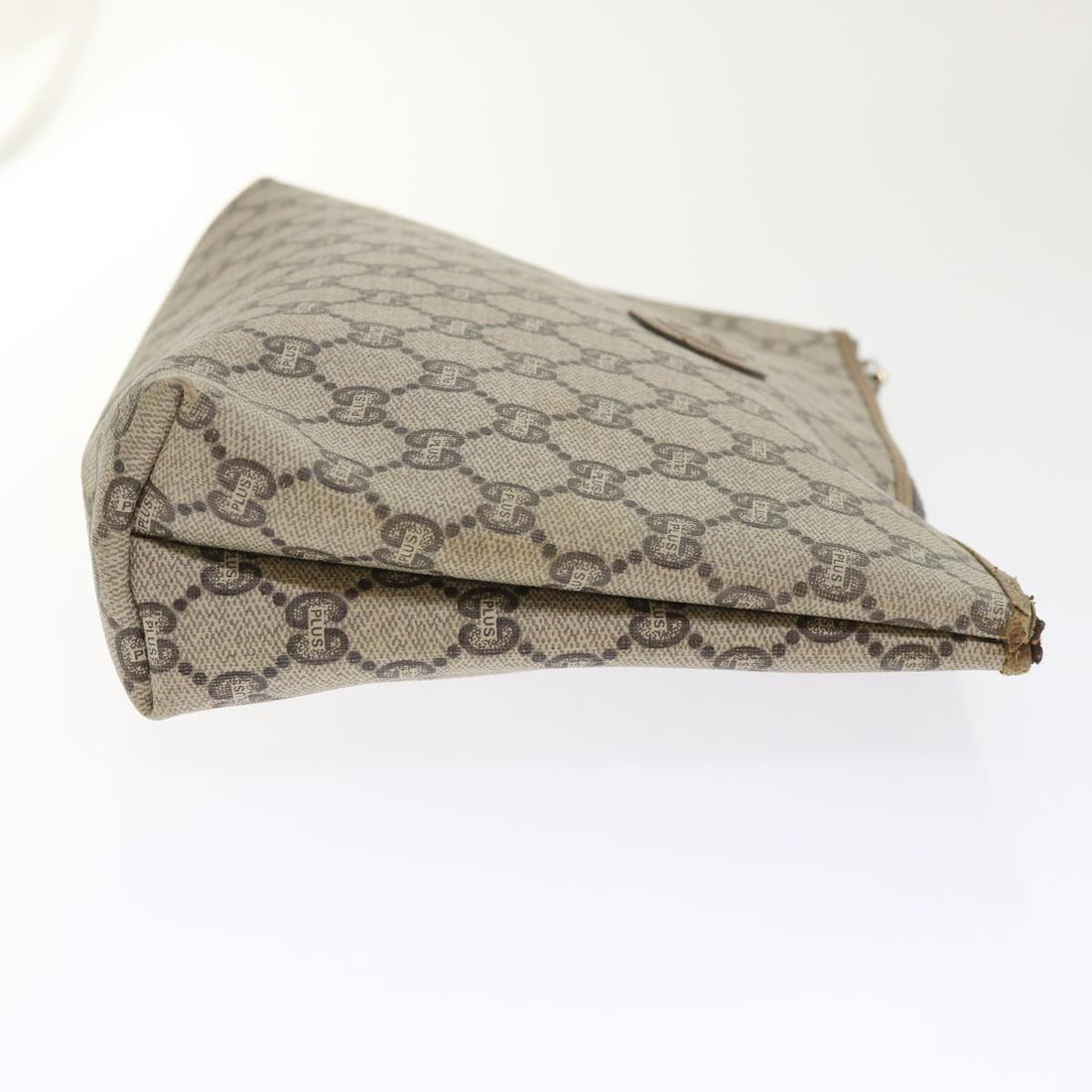 GUCCI VS Plus Canvas Clutch Bag PVC Leather Beige  ep1039