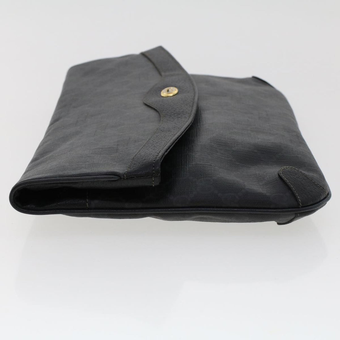 GUCCI VS Canvas Clutch Bag PVC Leather Black 156.02.075  ep1120