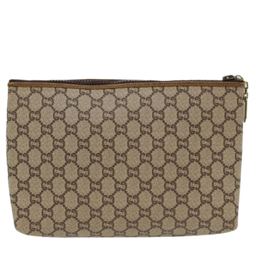 GUCCI VS Plus Canvas Clutch Bag PVC Leather Beige  ep1228