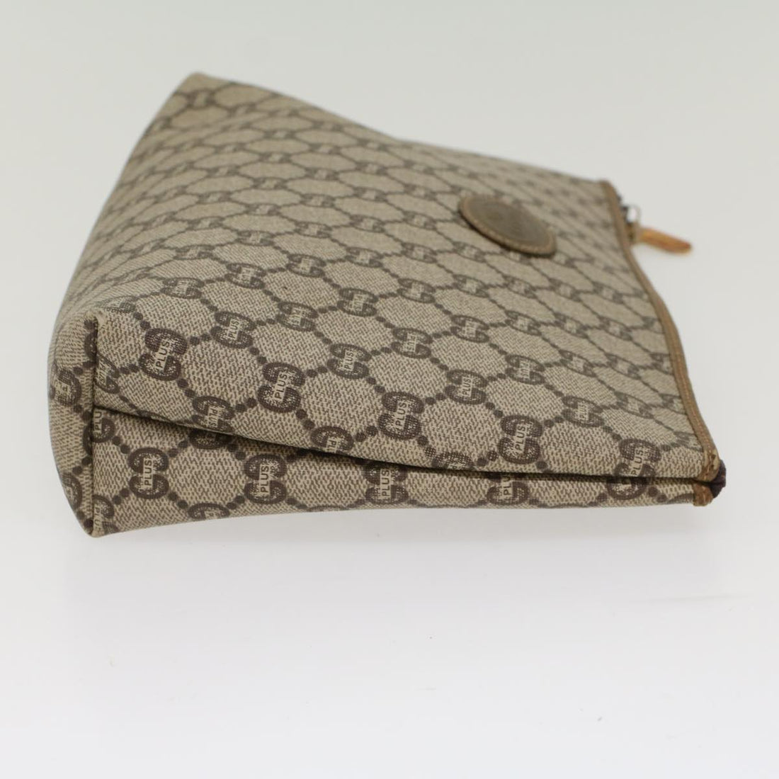 GUCCI VS Plus Canvas Clutch Bag PVC Leather Beige  ep1228