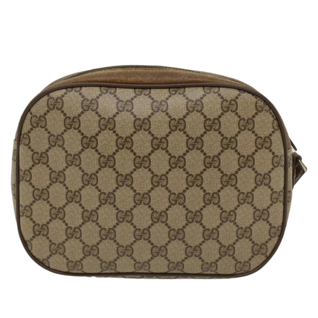 GUCCI VS Canvas Web Sherry Line Clutch Bag PVC Leather Beige Red  ep1269