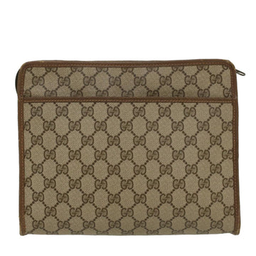 GUCCI VS Canvas Clutch Bag PVC Leather Beige  ep898