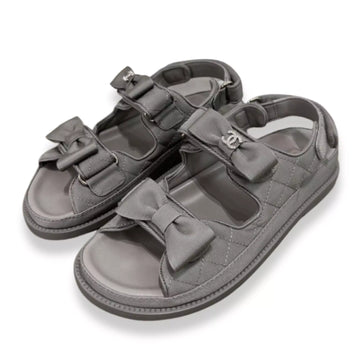 CHANEL GREY DAD SANDALS