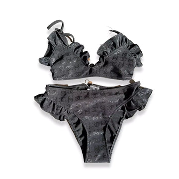 CHANEL BLACK SWIMSUIT TOP & BOTTOM