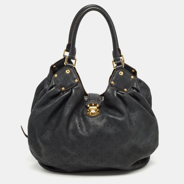 Black Monogram Mahina Leather Surya L Bag