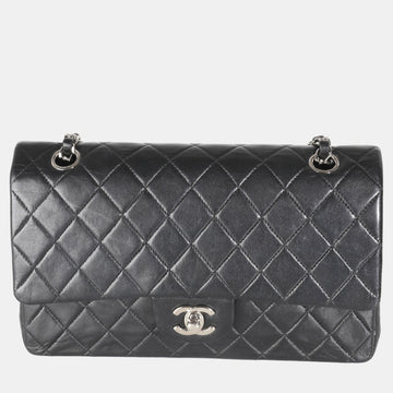 Black Quilted Lambskin Medium Classic Double Flap Bag