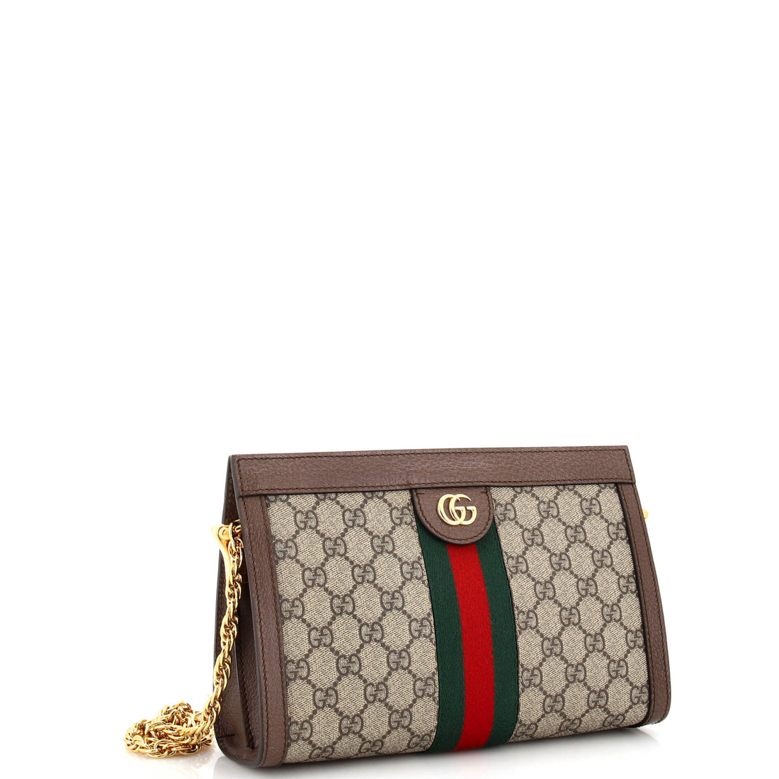 Ophidia Chain Shoulder Bag VS Coated Canvas Small
