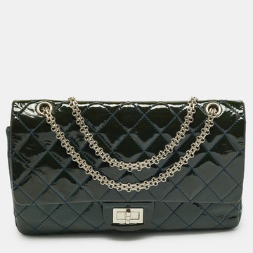 Teal Quilted Patent Leather Classic 227 Reissue 2.55 Flap Bag