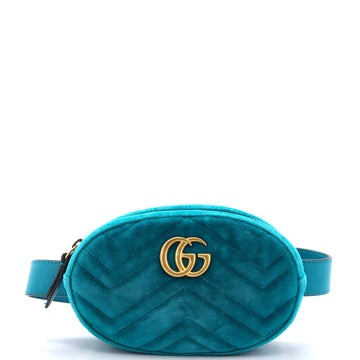 GUCCI GG Marmont Belt Bag Matelasse Velvet