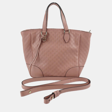 Pink Microguccissima Leather Medium Bree Tote Bag