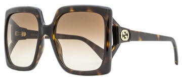 Gucci Women's Square Sunglasses VS0876S 002 Dark Havana 60mm