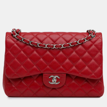 Jumbo Classic Caviar Double Flap