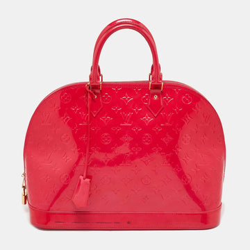 Rose Pop Monogram Vernis Alma GM Bag