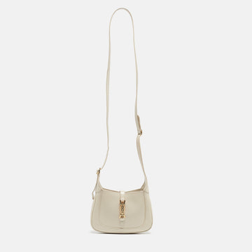 White Leather Mini 1961 Jackie Shoulder Bag