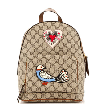 Zip Pocket Backpack Embroidered VS Coated Canvas Small