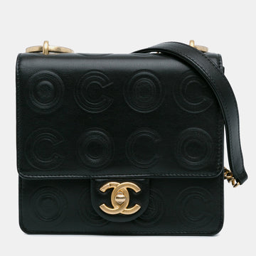 Mini Square Coco Embossed Calfskin Flap