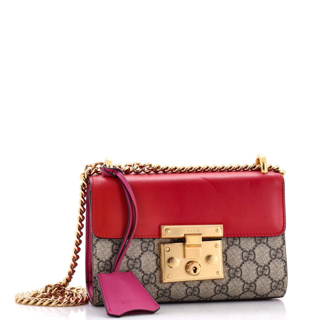 Padlock Shoulder Bag VS Coated Canvas and Leather Small