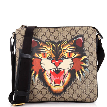 Flat Messenger Bag Printed VS Coated Canvas Medium