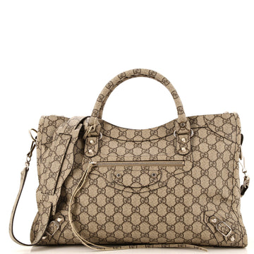 x Balenciaga The Hacker Project Neo Classic City Bag VS Coated Canvas Medium