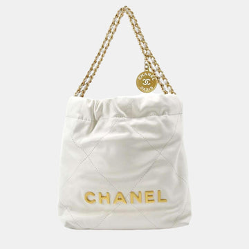 White Shiny Calf Leather Size Mini Handbag