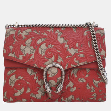 Red Medium GG Supreme Arabesque Dionysus Shoulder Bag