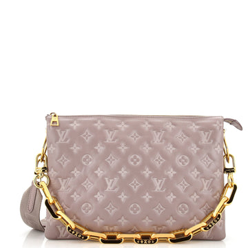 Coussin Bag Monogram Embossed Lambskin MM