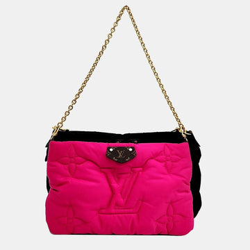 Black/Fuchsia Maxi Multi Pochette Accessoires Shoulder Bag