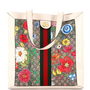 Ophidia Soft Open Tote Flora VS Coated Canvas Large