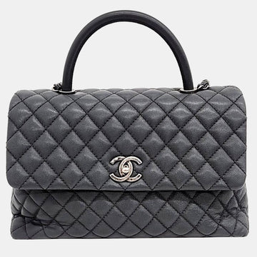 Grey Caviar Leather Coco Handle 31 Bag