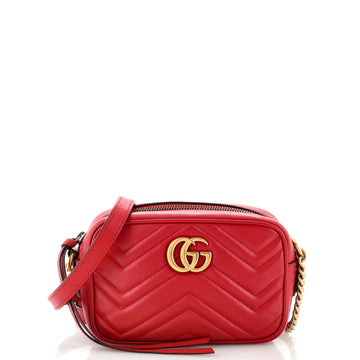 GUCCI GG Marmont Shoulder Bag Matelasse Leather Mini