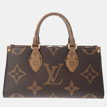 Brown Canvas Monogram Reverse On the Go EW Handbag