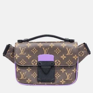 Brown Macassar Monogram Canvas S Lock Sling Bag