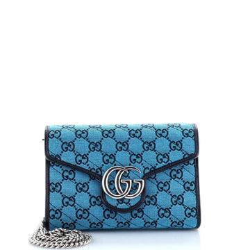 VS Marmont Chain Wallet Diagonal Quilted VS Canvas Mini