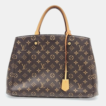 Brown Monogram Canvas Montaigne GM Satchel Bag