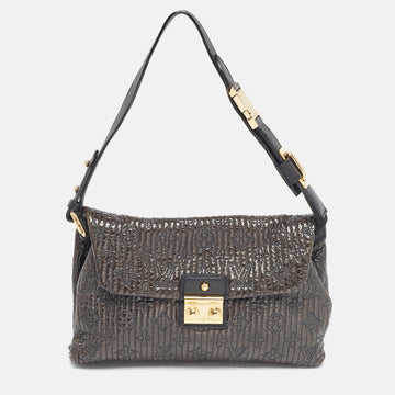 Dark Brown Monogram Patent Leather Limited Edition Motard Bag