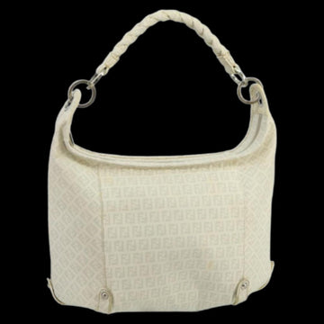 Beige Canvas Fendi Shoulder Bag