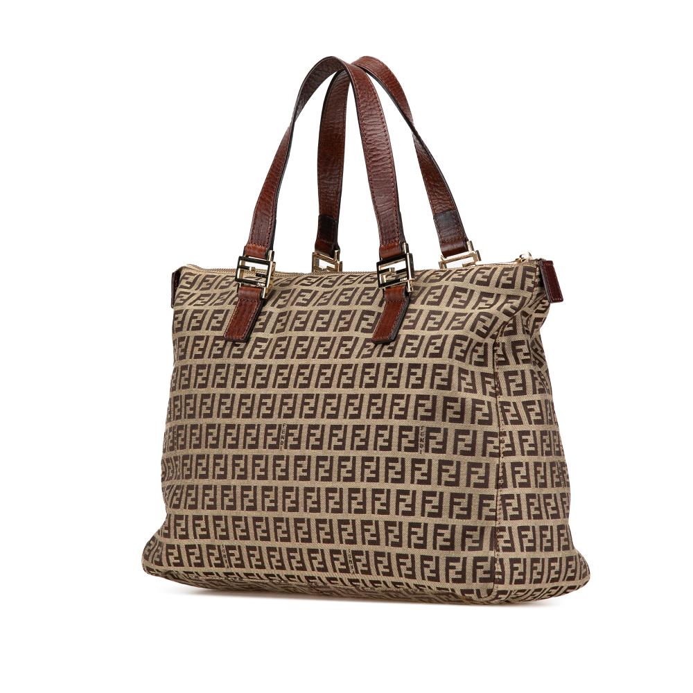 Beige Canvas Fendi Tote