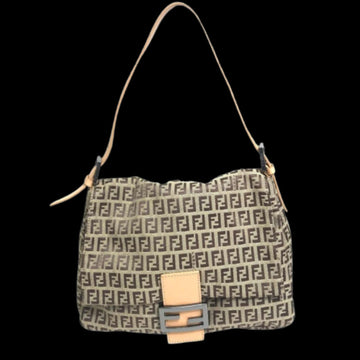 Beige Fabric Fendi Shoulder Bag