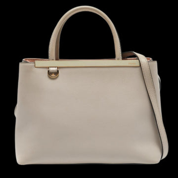 Beige Leather Fendi Tote