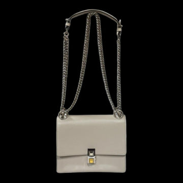 Beige Leather Fendi Shoulder Bag