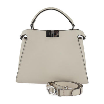 Beige Leather Fendi Peekaboo