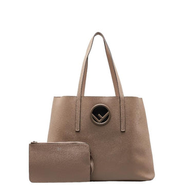 Beige Leather Fendi Tote
