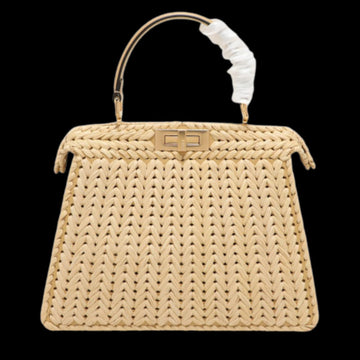 Beige Leather Fendi Peekaboo