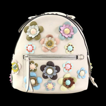 Beige Leather Fendi Backpack